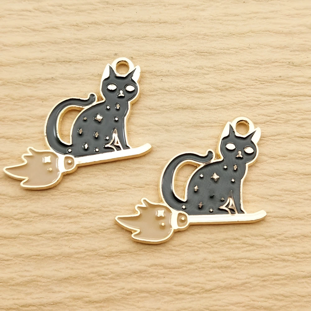 10pcs Gold Cat Charms for DIY Jewelry Making – Pendants for Necklaces & Bracelets - Image 6