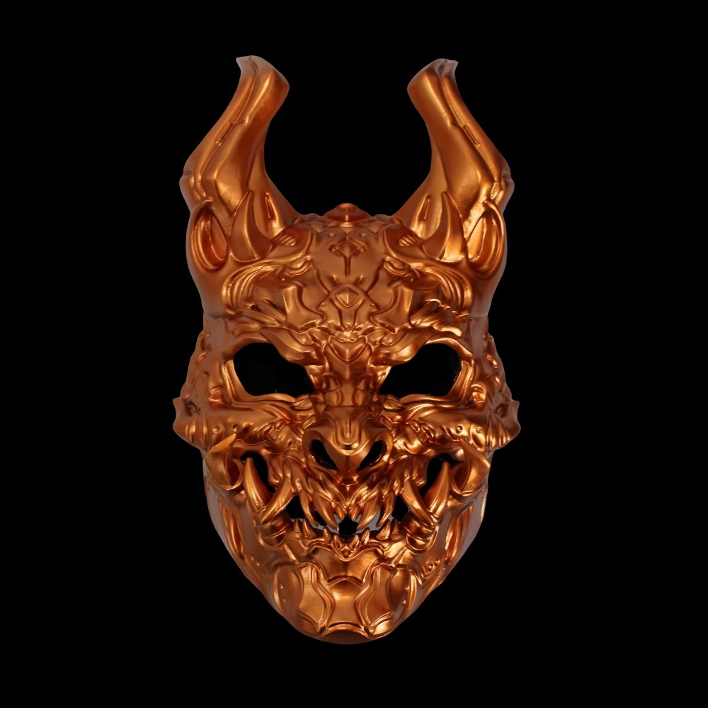 Halloween Resin Prajna Mask – Retro Party Dress Up Mask - Image 5
