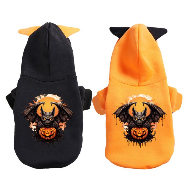 Cute Cartoon Print Pet Hoodie - Adorable Halloween Costume for Pets