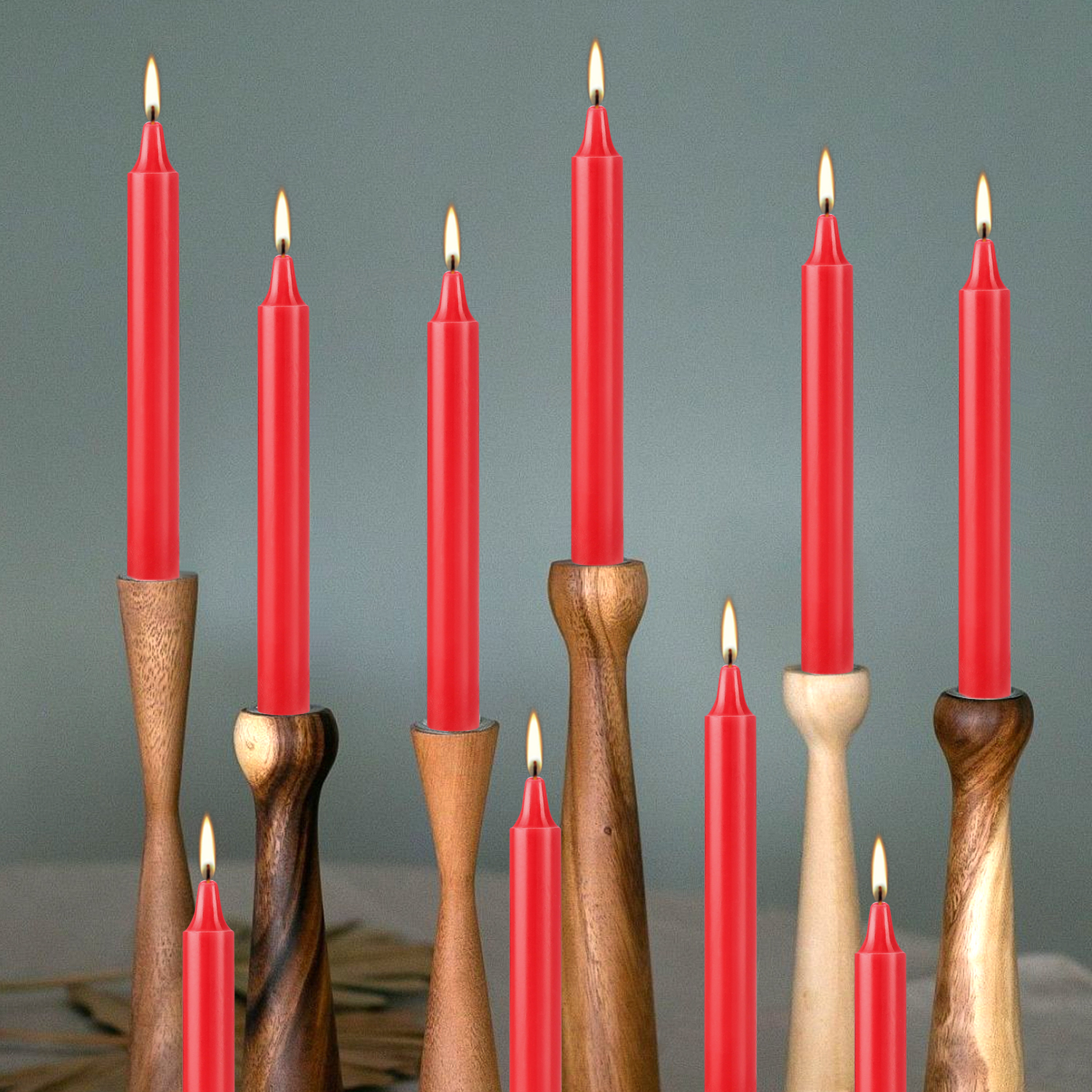 12 Pcs Red Taper Candles - Image 2