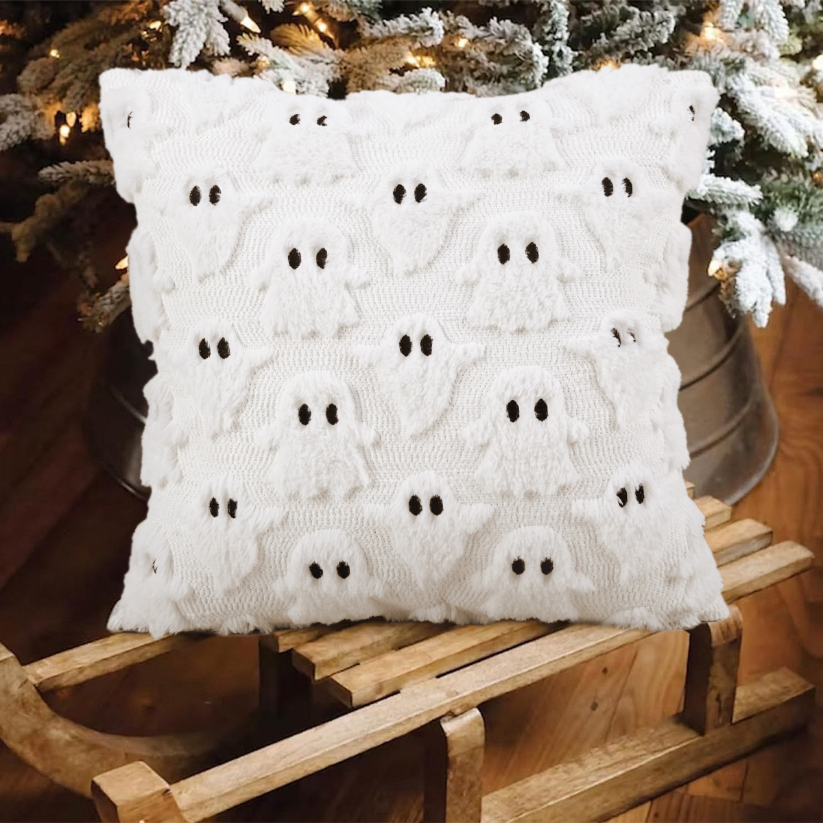 2PCS Halloween Ghost Throw Pillow Covers for Halloween Decor - Image 4