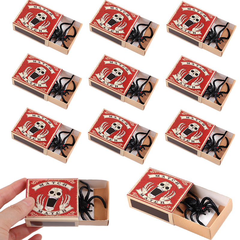 2-10Pcs Trick Spider Scare Box - Halloween Prank Toy Decorations - Image 4