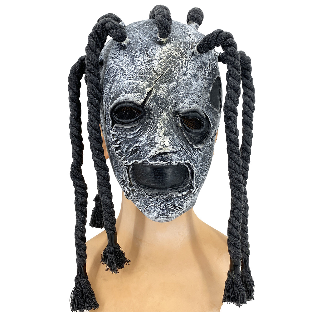 Unique Funny Halloween Mask with Braid for Cosplay and Parties - Image 3