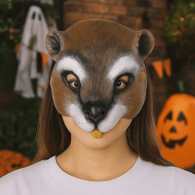 Realistic 3D Halloween Squirrel Mask