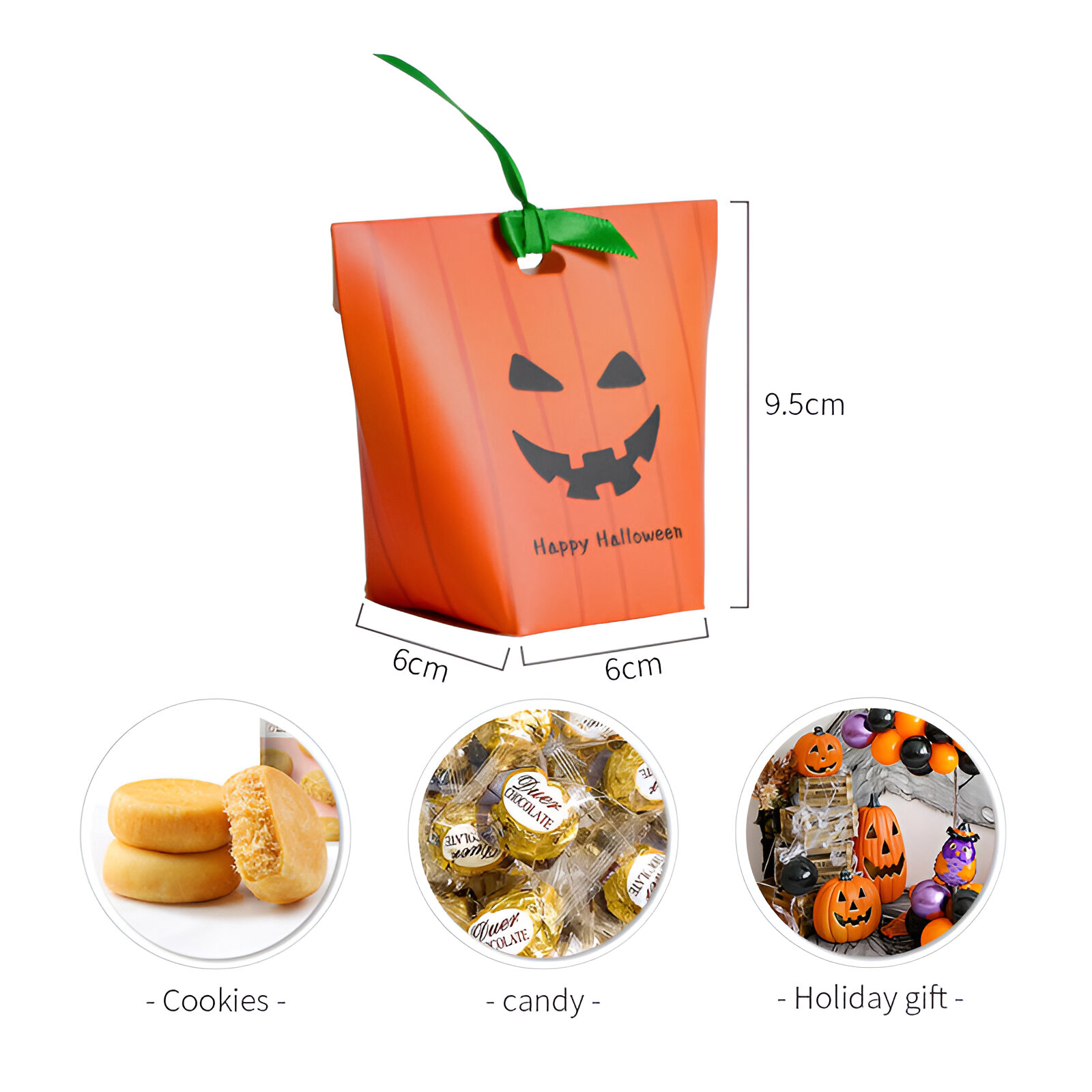 10Pcs Halloween Pumpkin Candy Boxes for Treats & Party Favors - Image 6