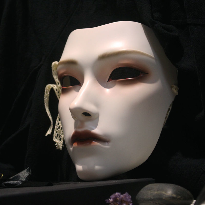 Hand-Painted Antique Hanfu Mask for Halloween & Cosplay - Image 3