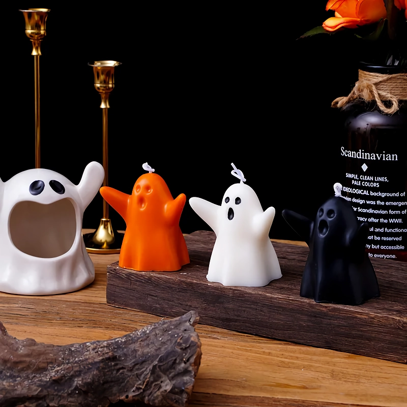 Halloween Ghost Candle - Scented Fall Aesthetic Candle for Home Decoration - Image 5