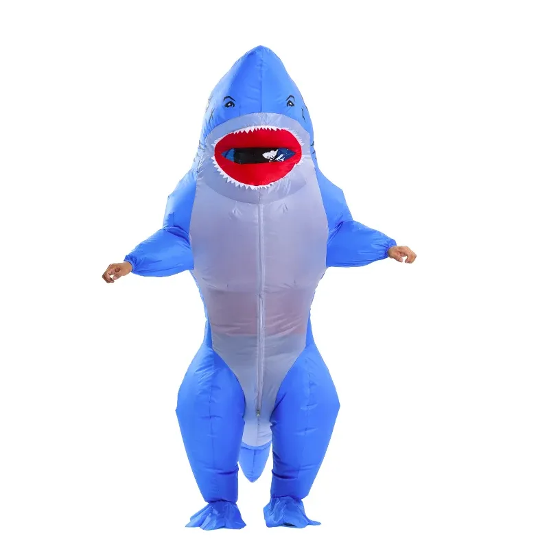 Inflatable Muscle Shark Costume - Funny Adult Halloween & Party Outfit - Image 3