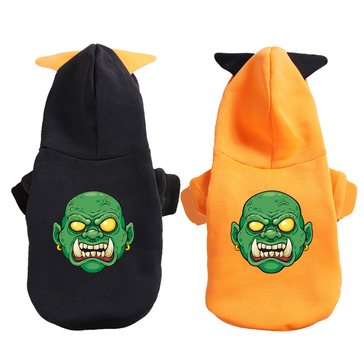 Adorable Cartoon Print Pet Hoodie - Perfect for Halloween Celebrations
