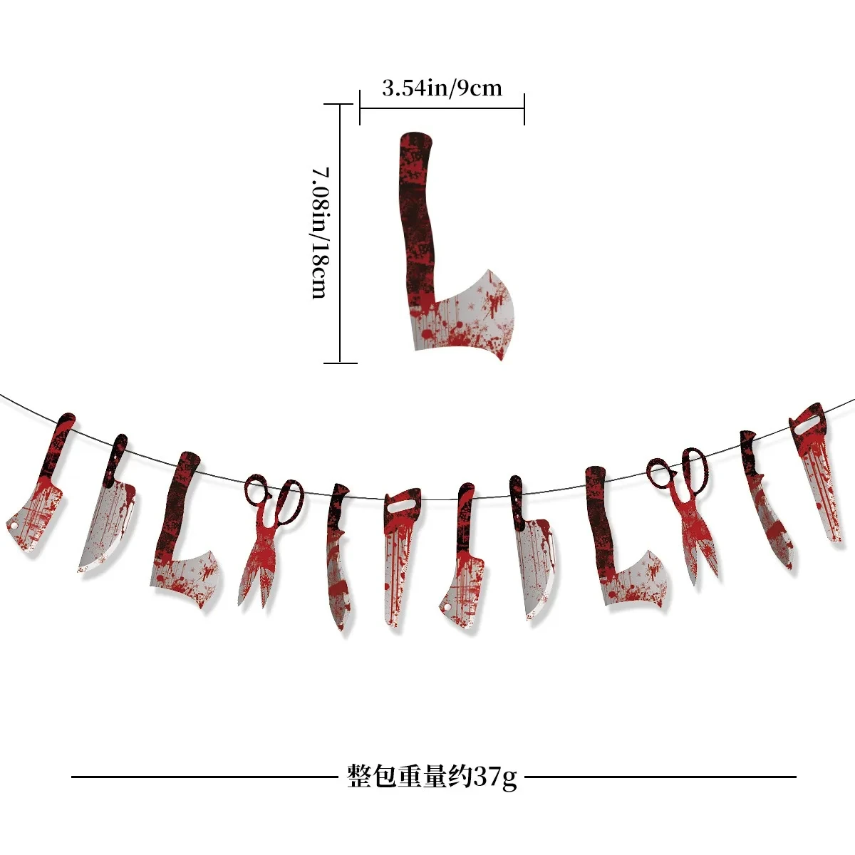 Halloween Bloodstain Ghost Festival Banner - Haunted House Party Garlands - Image 4