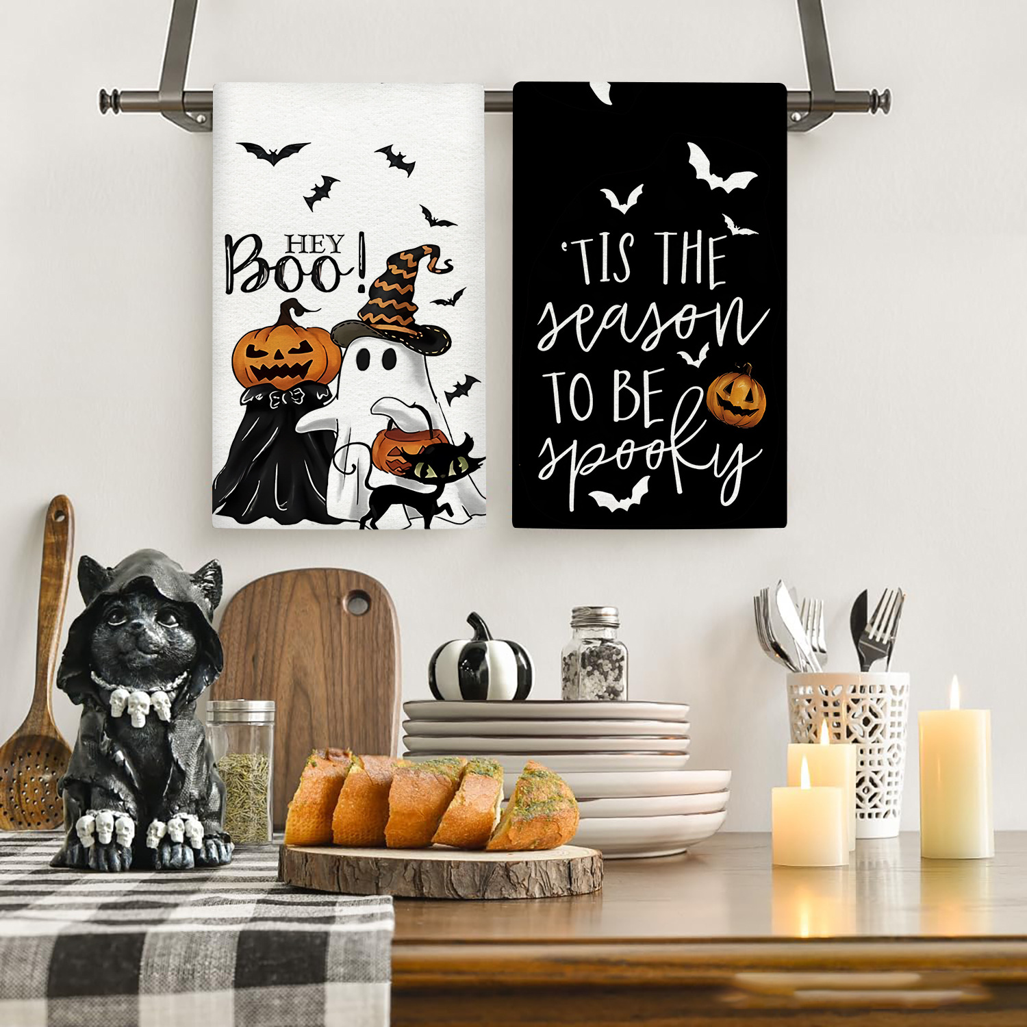 Halloween Kitchen Towels Set of 4 - Image 3