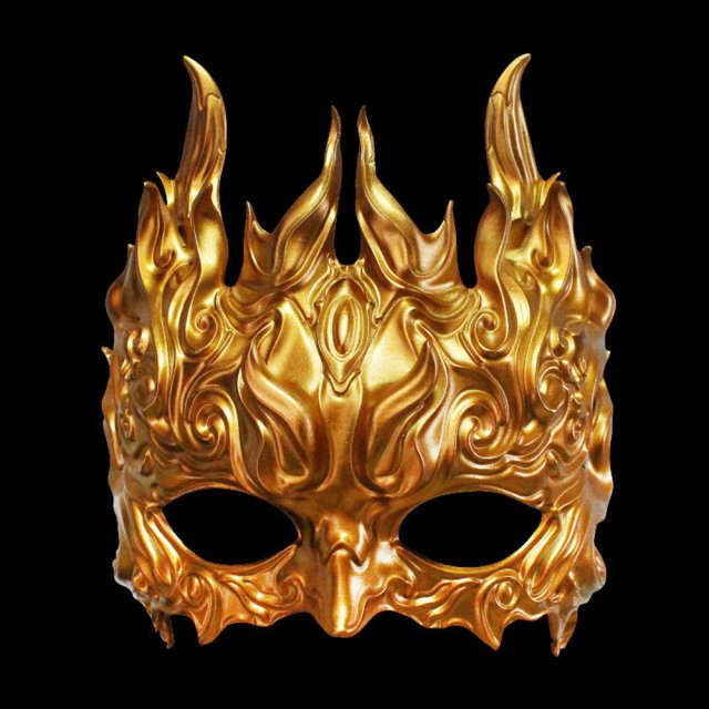 Halloween Resin Half Face Mask for Cosplay, Costume Parties & Masquerades
