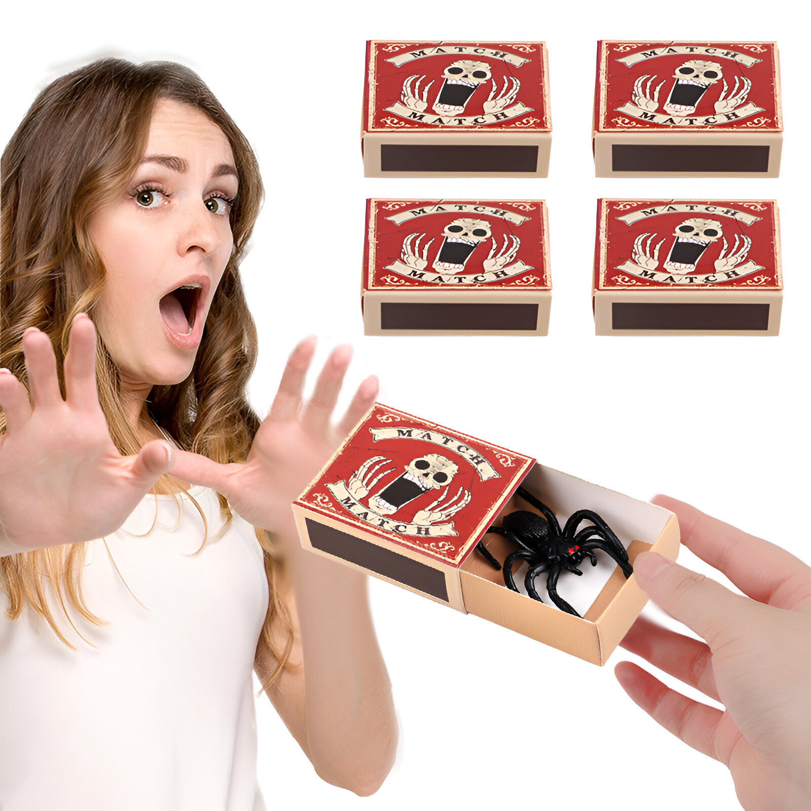 2-10Pcs Trick Spider Scare Box - Halloween Prank Toy Decorations - Image 3
