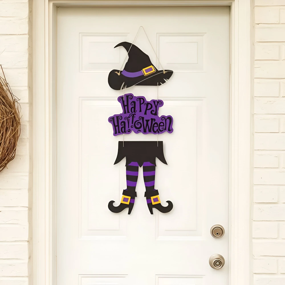 Halloween Witch Legs Hanging Ornaments – Spooky Paper Décor Set of 3 - Image 4