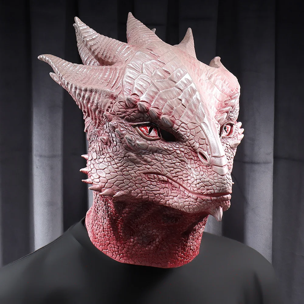 Game Dragon Mask Cosplay Animal Warrior Monster Latex Helmet for Halloween - Image 3