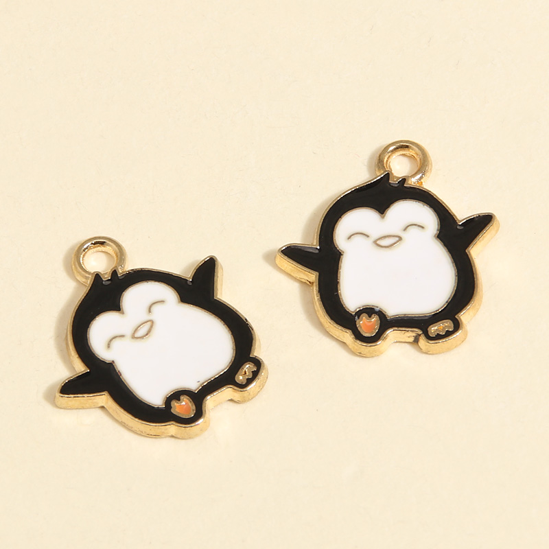 10pcs Gold Penguin Charms for DIY Jewelry Making - Image 3