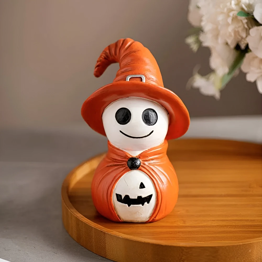 Smiling Wizard Halloween Figurine – Resin Desktop Decoration for Spooky Fun - Image 4