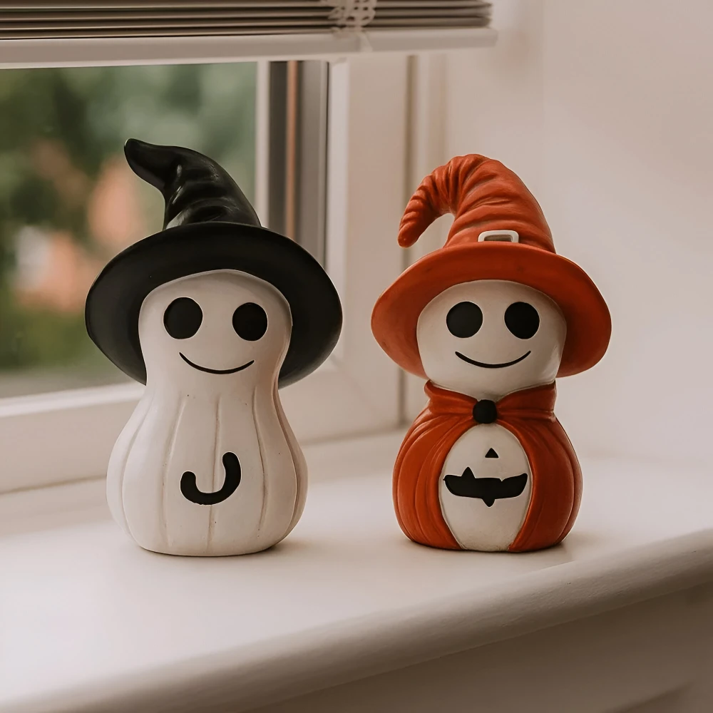 Smiling Wizard Halloween Figurine – Resin Desktop Decoration for Spooky Fun - Image 3