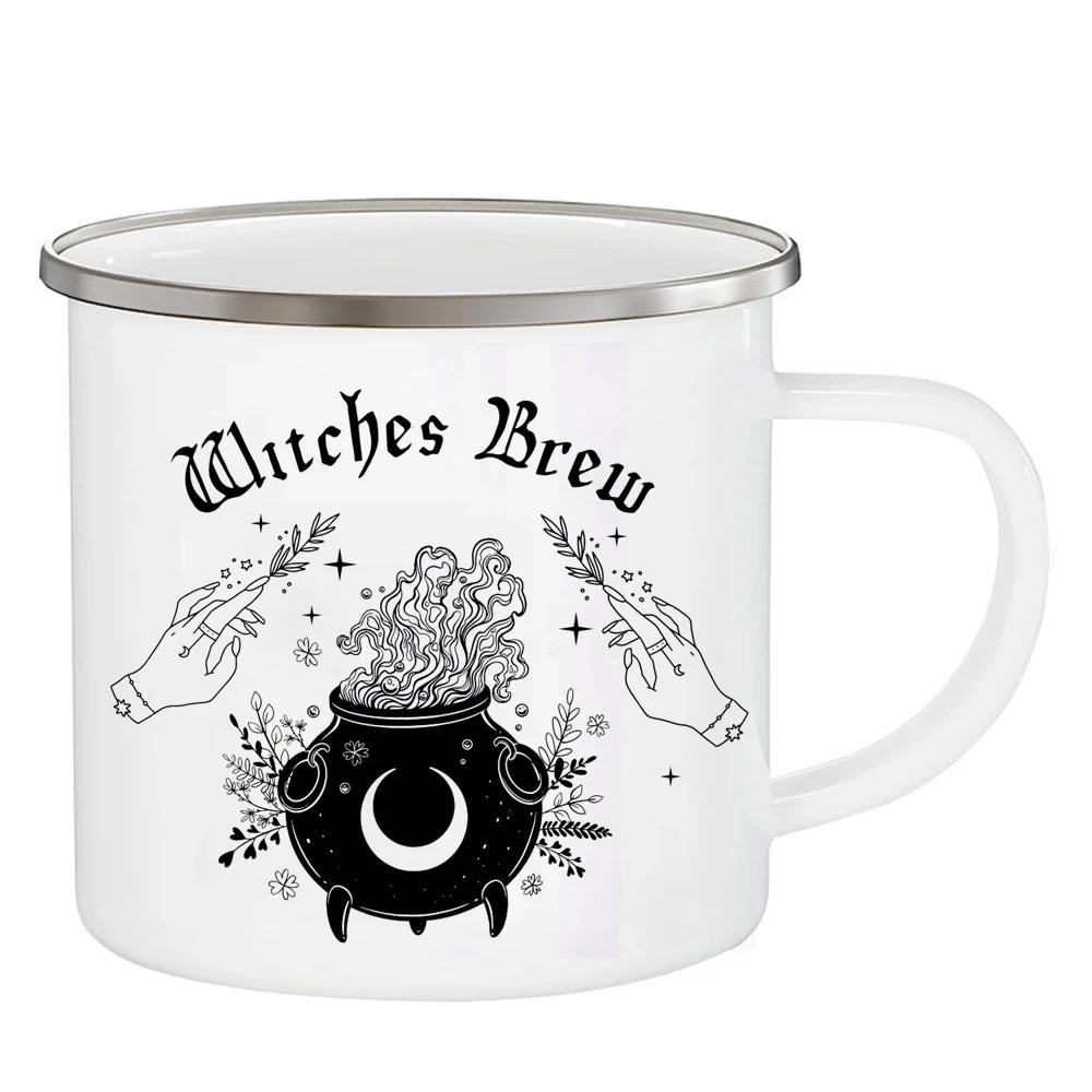 Witches Brew Enamel Mug - 12oz Halloween Camping Coffee Mug, Birthday Gift for Friends - Image 4