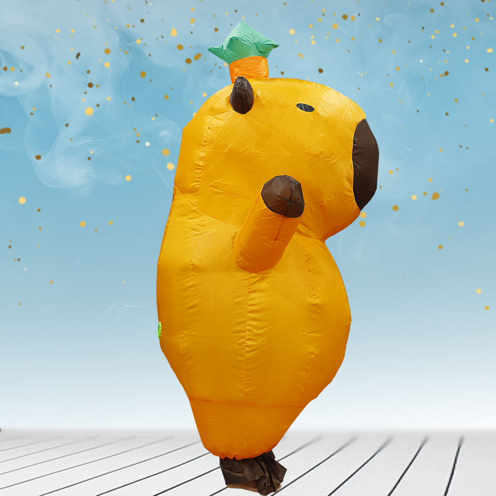 Adult Capybara Inflatable Costume Funny Blow Up Suit for Halloween & Parties - Image 5