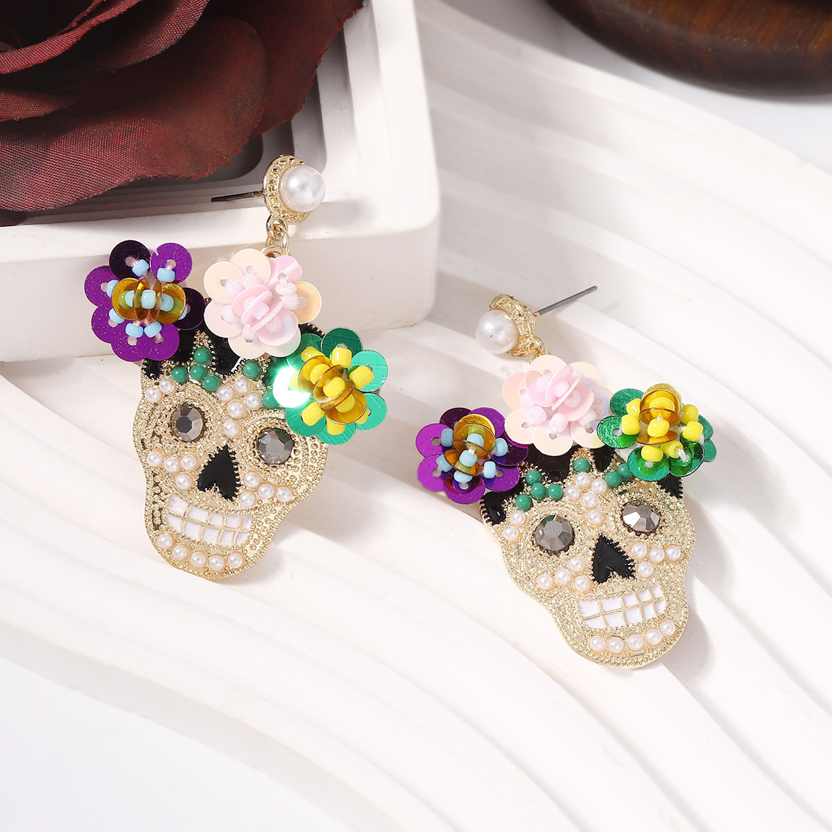 White Purple Green and White Gems
