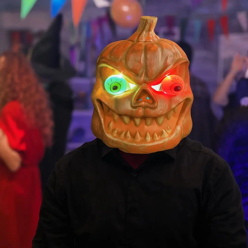 Funny Halloween Pumpkin Mask - Breathable Novelty Headwear for Trick or Treat - Image 4