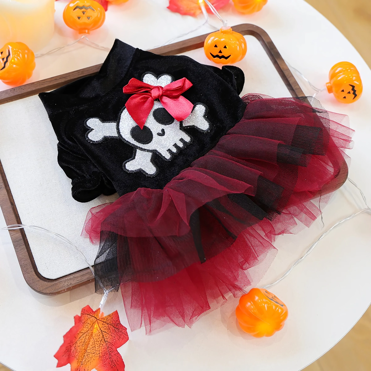 Autumn Winter Pet Halloween Costume – Skeleton & Pirate Dress - Image 2