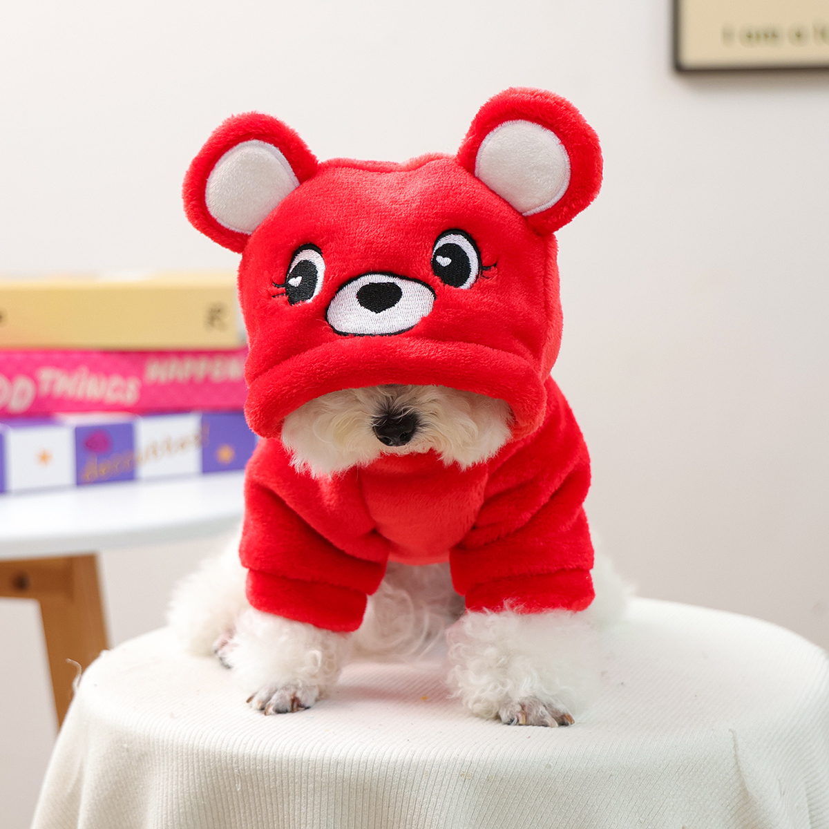 Warm Teddy Bear Pet Sweater with Ears for Dogs and Cats - Image 2