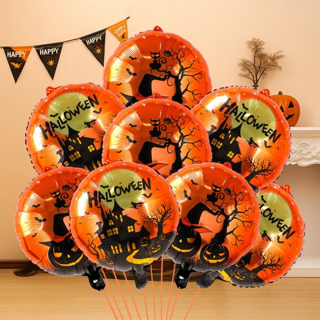 Halloween Balloon Set Spooky Party Decorations with Pumpkin & Ghost Foil