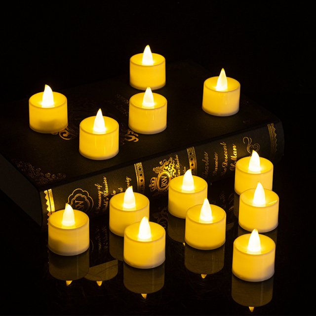Flameless LED Heart-Shaped Tealight Candles