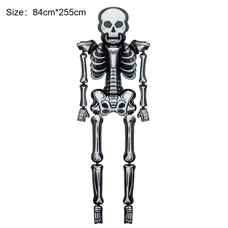 Extra Tall Giant Skull Foil Balloon - Image 3