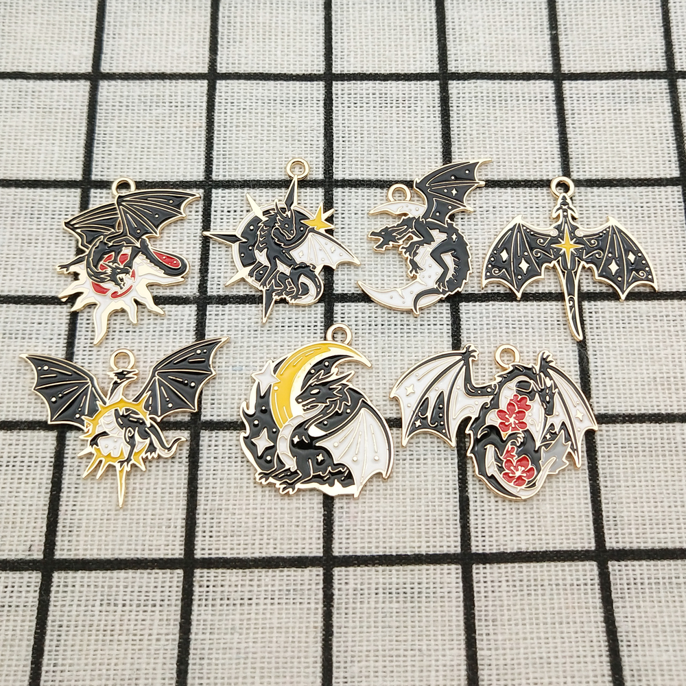 10-Piece Gold Plated Dragon Charms for Jewelry Making - Image 4