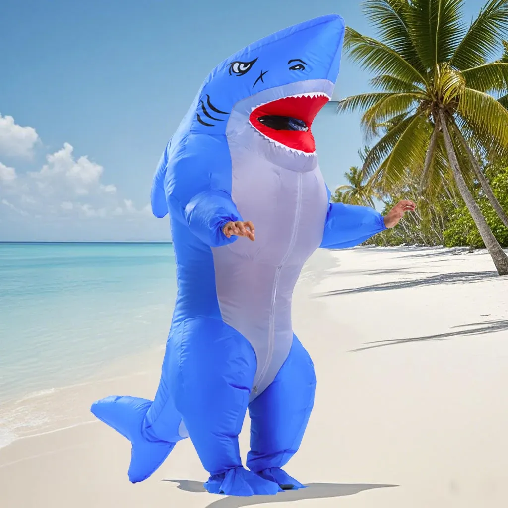 Inflatable Muscle Shark Costume - Funny Adult Halloween & Party Outfit - Image 2