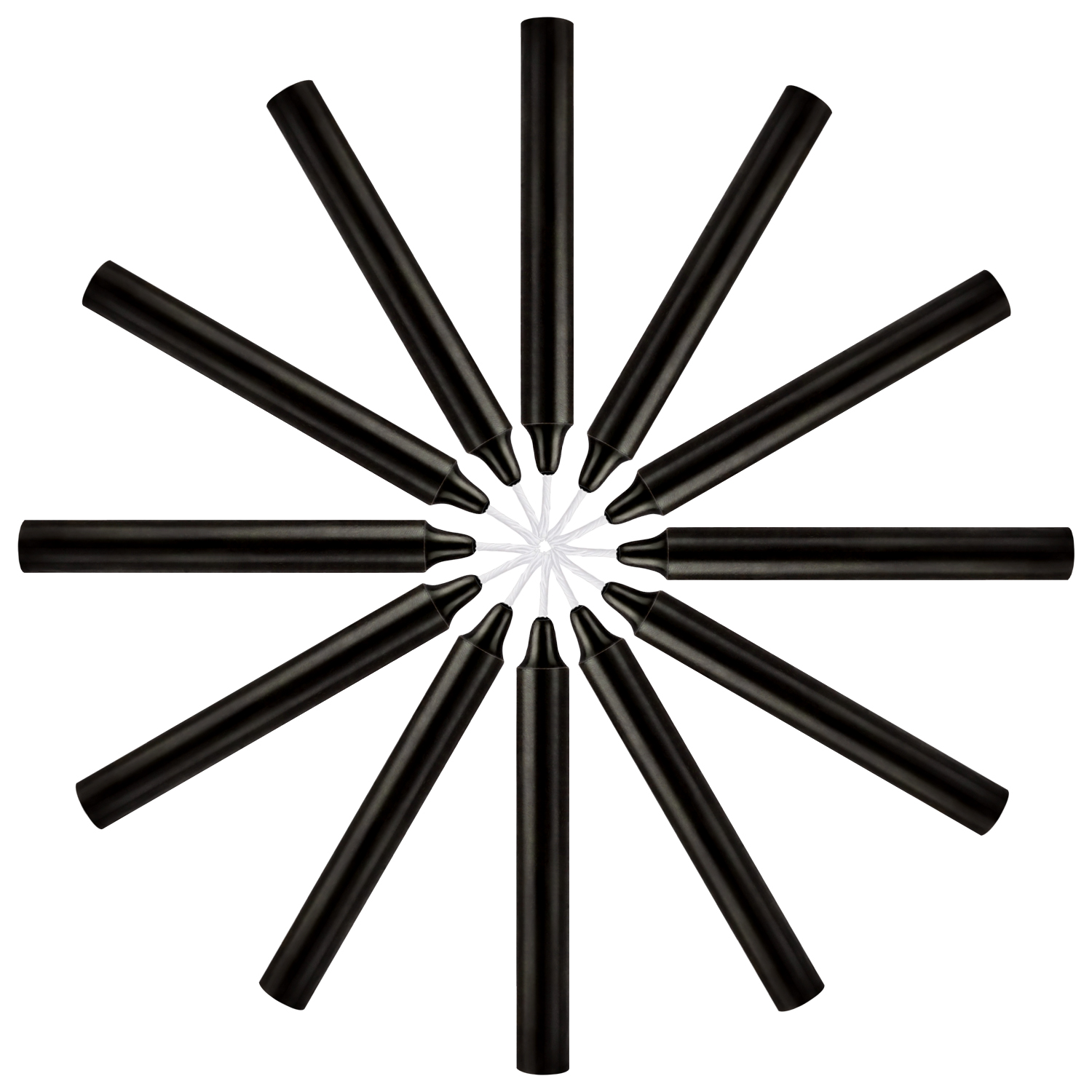 12 Pcs Black Taper Candles - Image 4