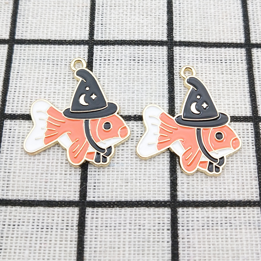 10pcs Colorful Cartoon Fish Charms for DIY Jewelry Making - Image 5