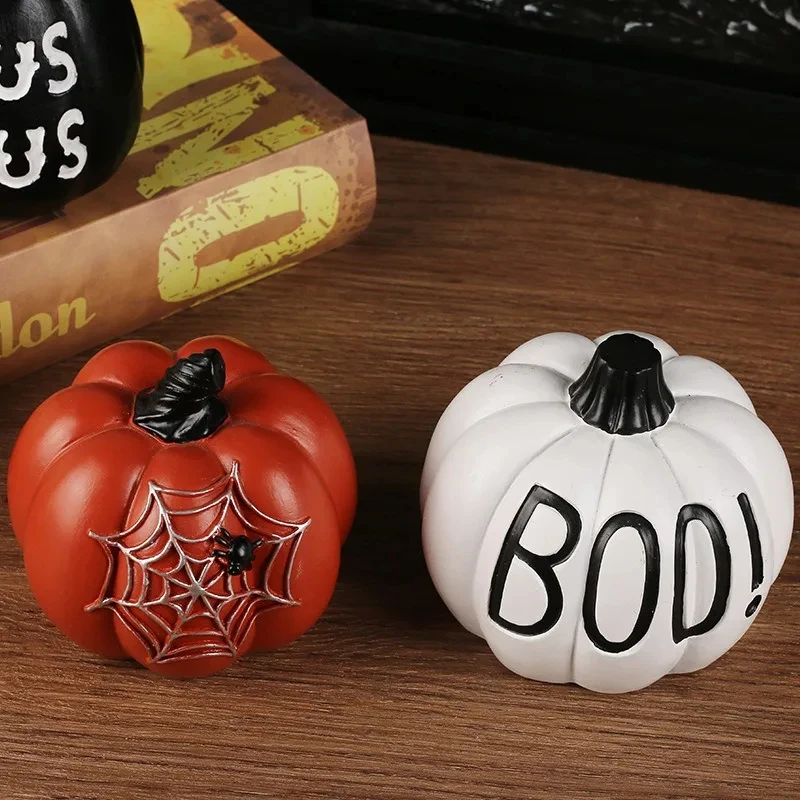 Spooky Halloween Pumpkin Table Ornament - Hocus Pocus Ghost Festival Decoration - Image 3