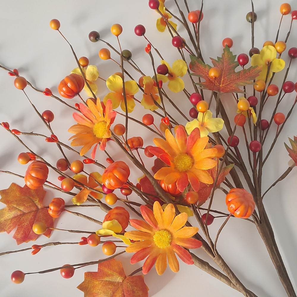 Artificial Pumpkin Berry Branches Autumn Harvest Festival Home Decoration - Image 3