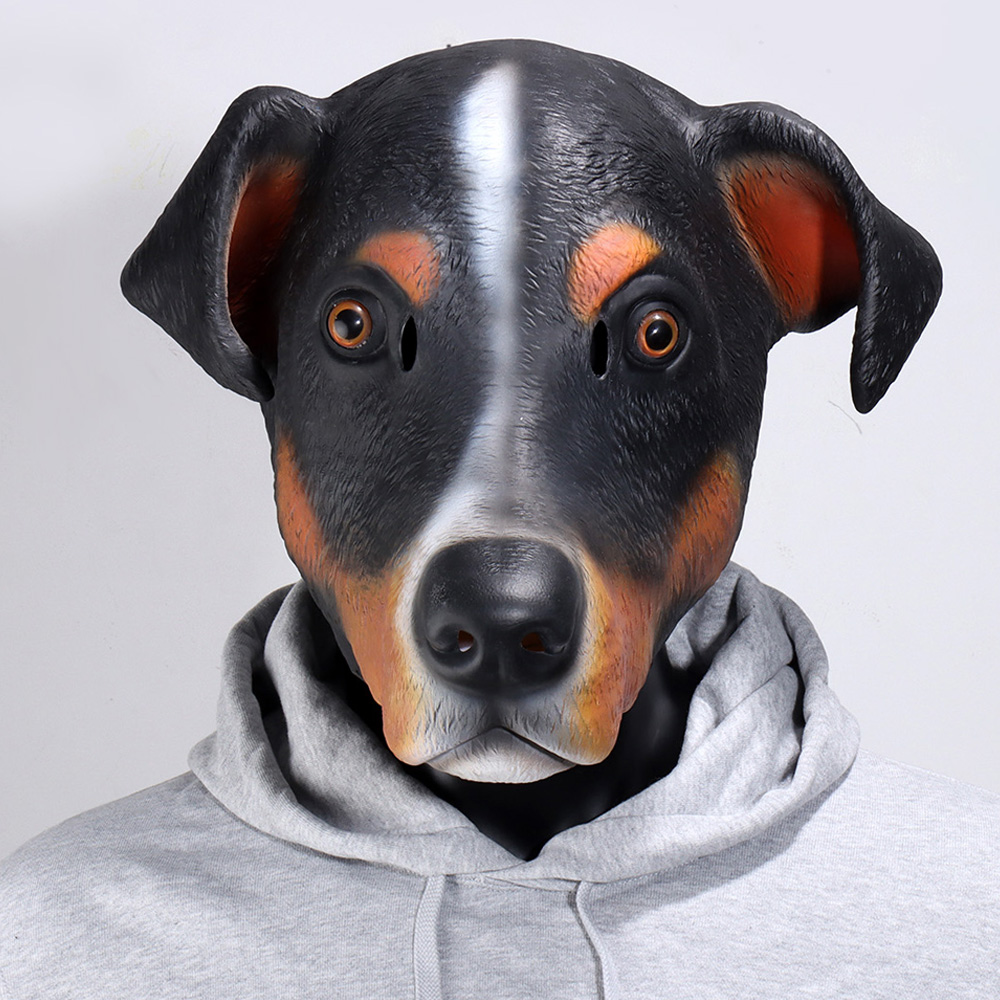 Cute Dog Mask Cosplay Latex Halloween Party Costume