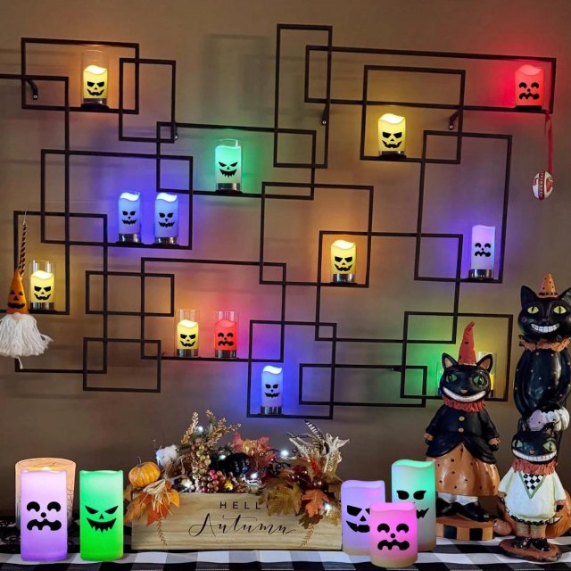 Color Changing Halloween LED Candles with Remote Control