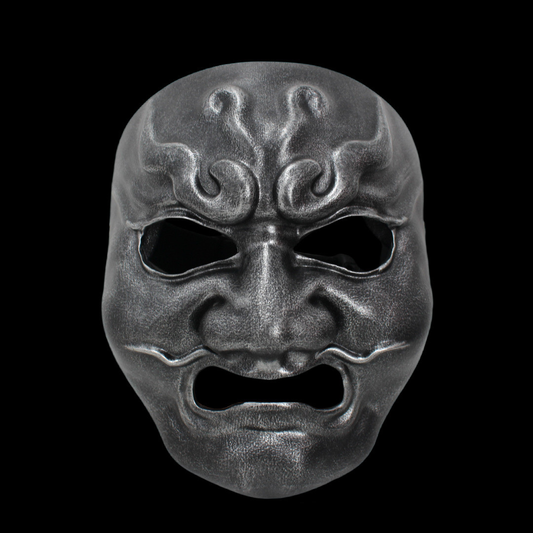 Handmade Chinese Mythical King Arhat Grimace Mask - Unique Resin Craft Party Mask - Image 5