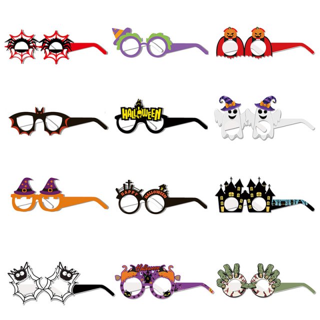 Halloween Paper Glasses – Cosplay Props for Party & Photo Fun