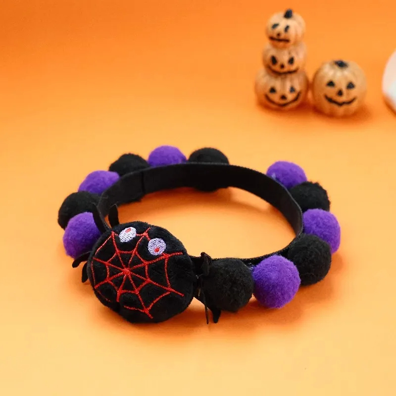 Halloween & Christmas Cat Plush Ball Collar – Cute Pet Necklace for Cats & Small Dogs - Image 3