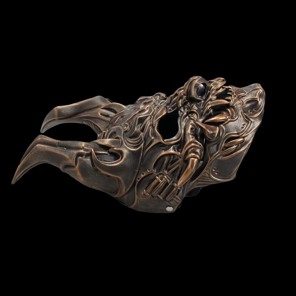 Halloween Resin Prajna Mask – Retro Party Dress Up Mask - Image 2