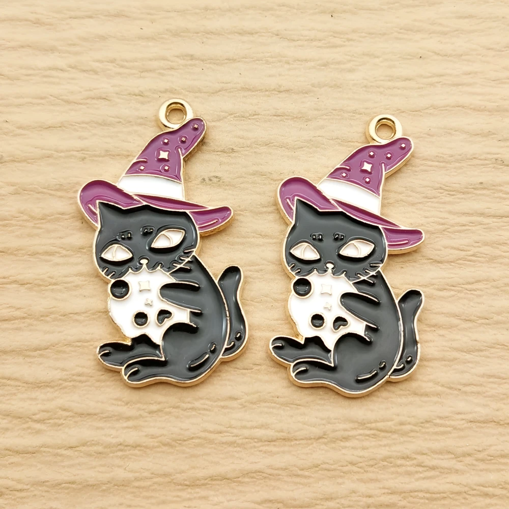 10pcs Gold Cat Charms for DIY Jewelry Making – Pendants for Necklaces & Bracelets - Image 5