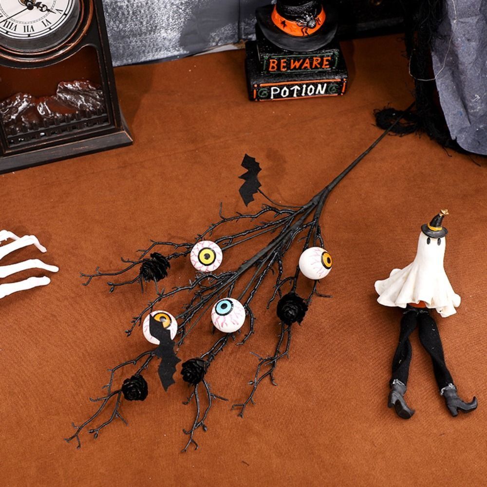 50cm Halloween Maple Bat Bouquet with Spooky Eyeball Twig Branches - Image 4