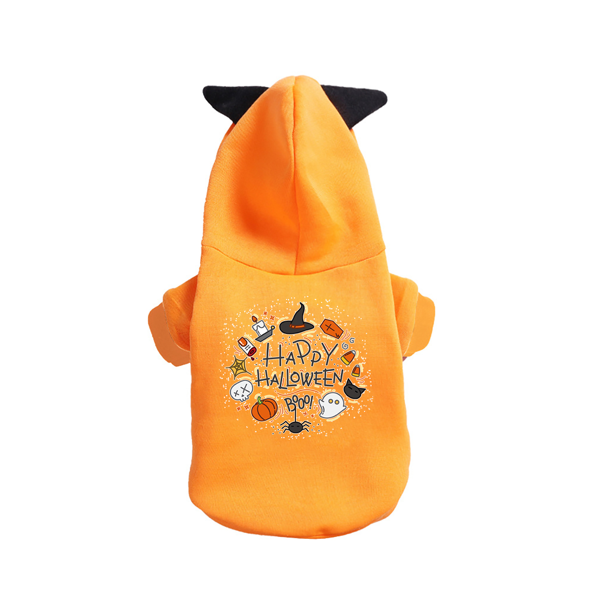 Halloween Pet Hoodie with Cartoon Print for Dogs and Cats - Image 4