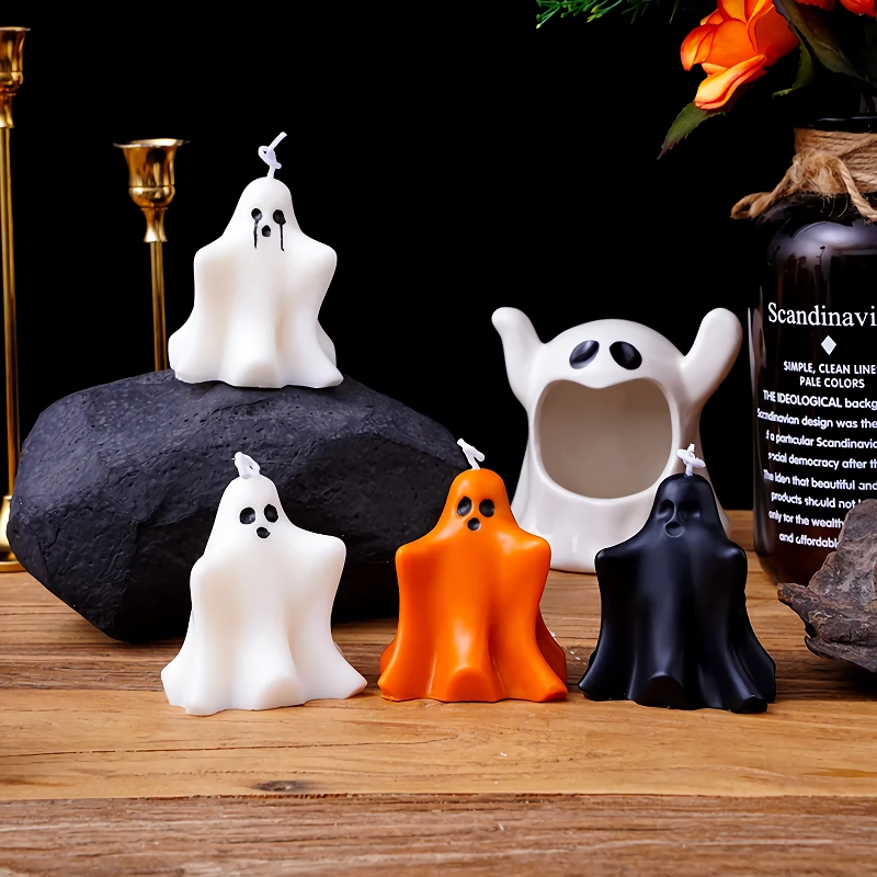 Halloween Ghost Candle - Scented Fall Aesthetic Candle for Home Decoration - Image 2