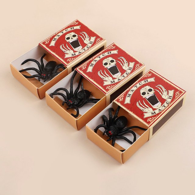 2-10Pcs Trick Spider Scare Box - Halloween Prank Toy Decorations
