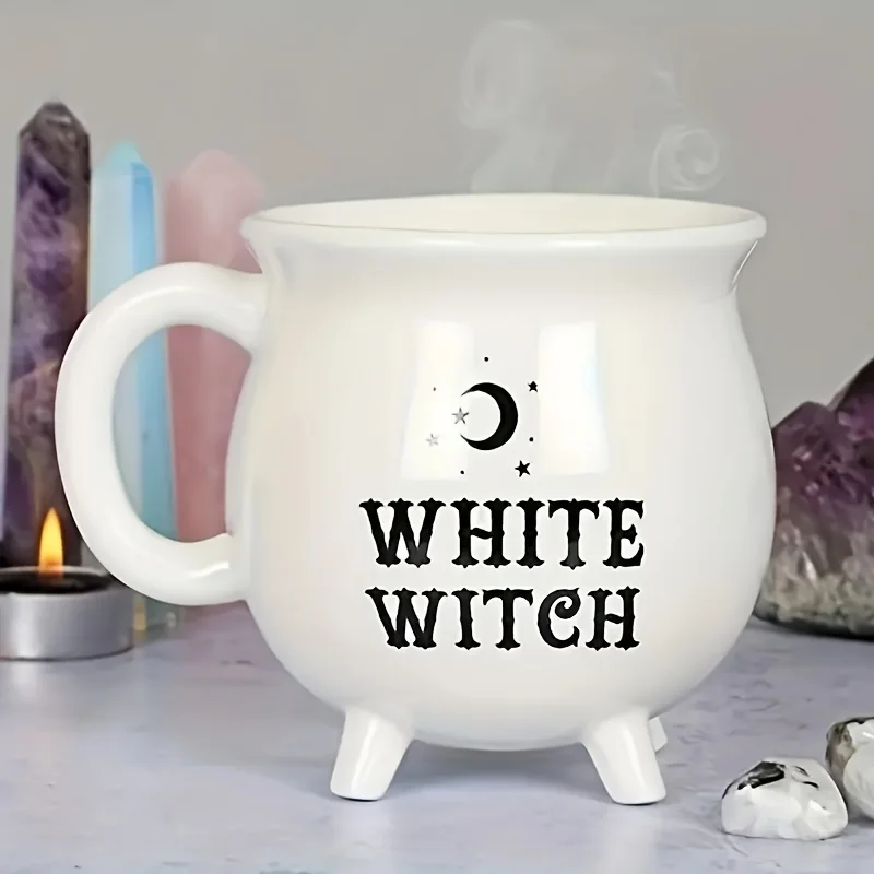 Witch's Brew Cauldron Mug - Ceramic Tea & Coffee Cup for Halloween - Image 3