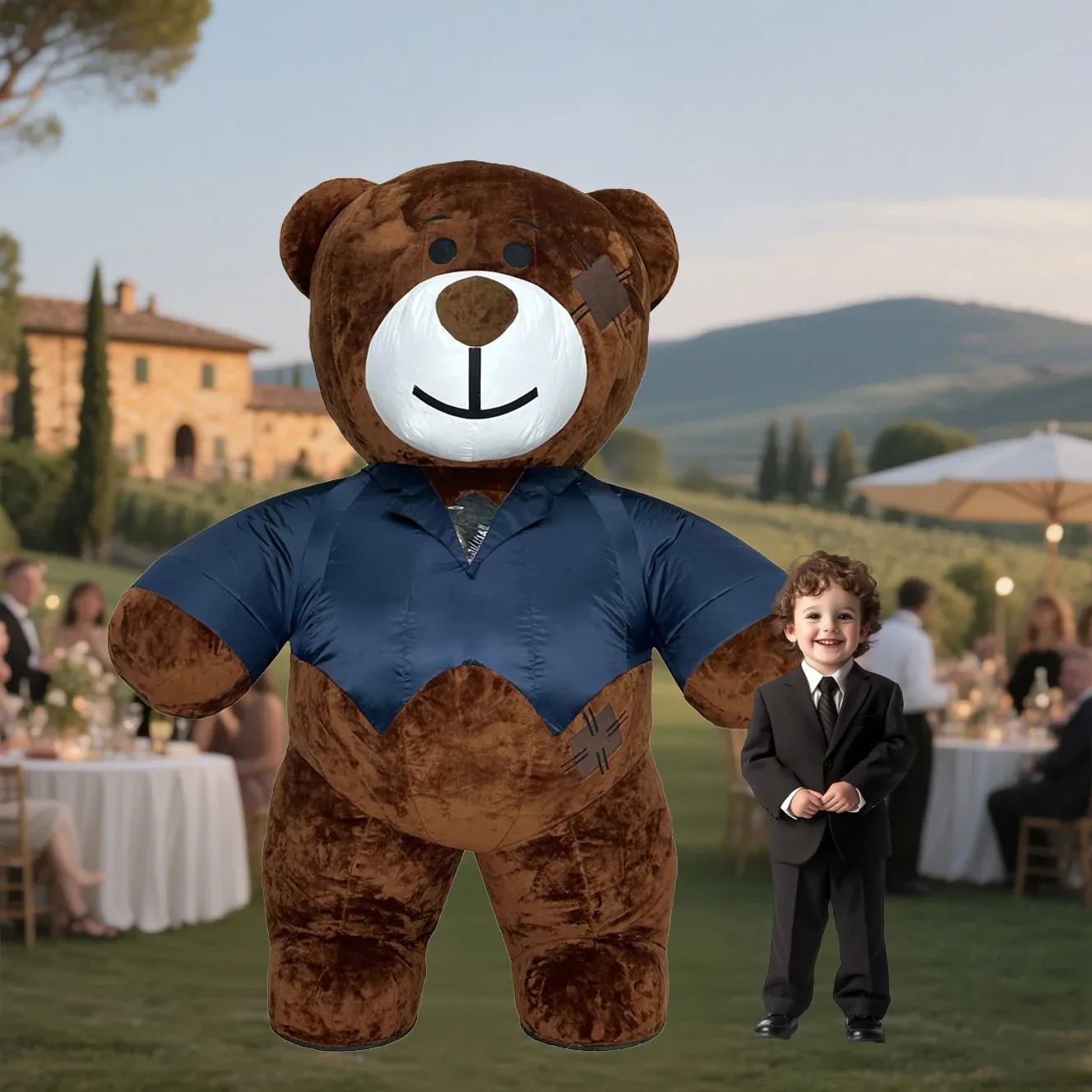 Inflatable Bear Costume for Adults - Cosplay, Mascot, Halloween & Party Fun
